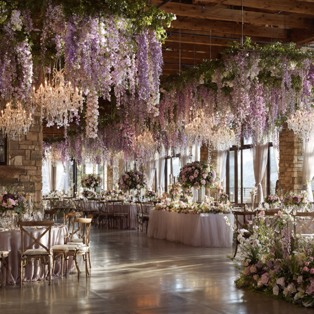 Decorate with Hanging Floral Installations
