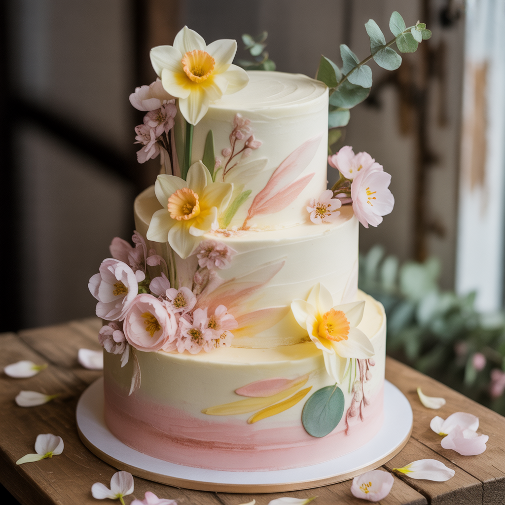 Delicate Details Floral Wedding Cakes with a Seasonal Twist