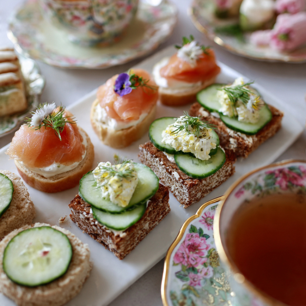 20 How to Plan a Charming Tea Party Bridal Shower 11 Delicate Tea Sandwiches and Savoury Bites