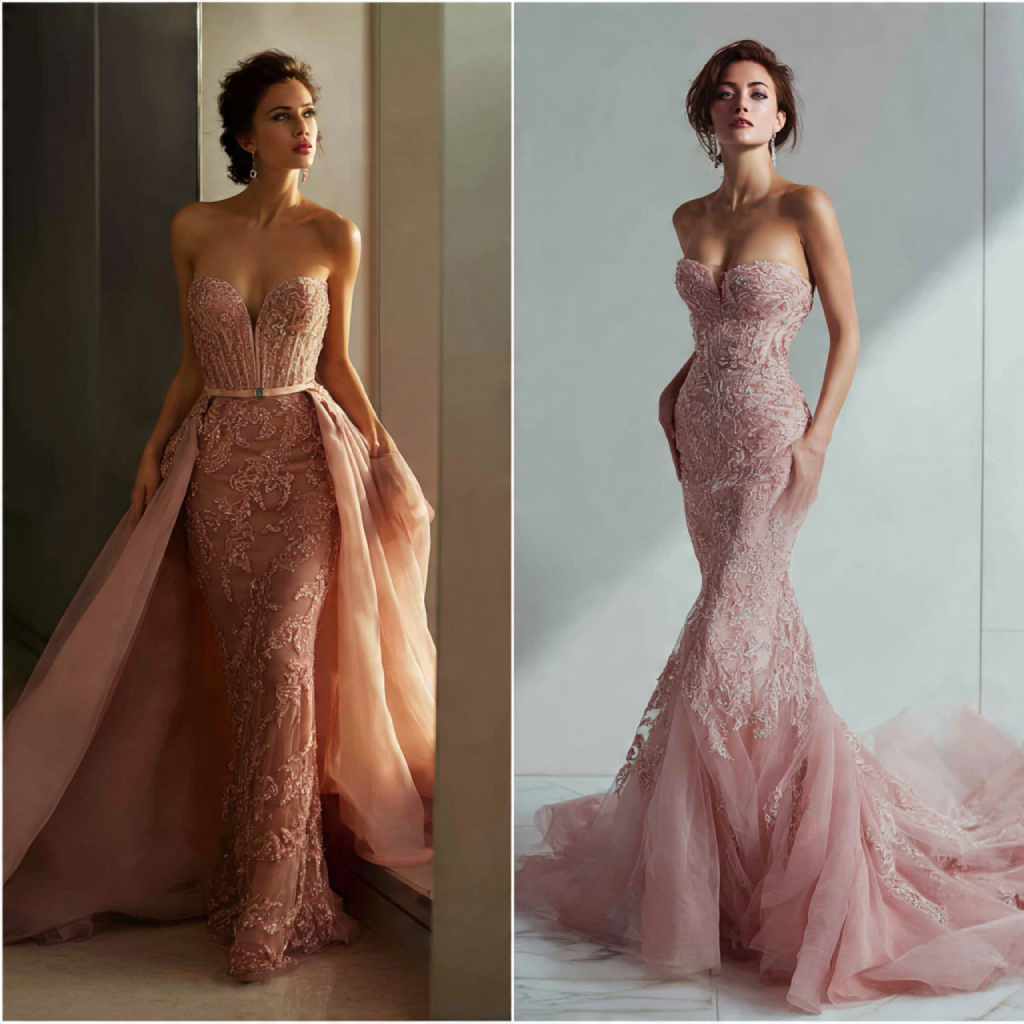 18 Romantic Dusty Pink Wedding Ideas for an Elegant Celebration 1 Dusty Pink Bridal Gowns