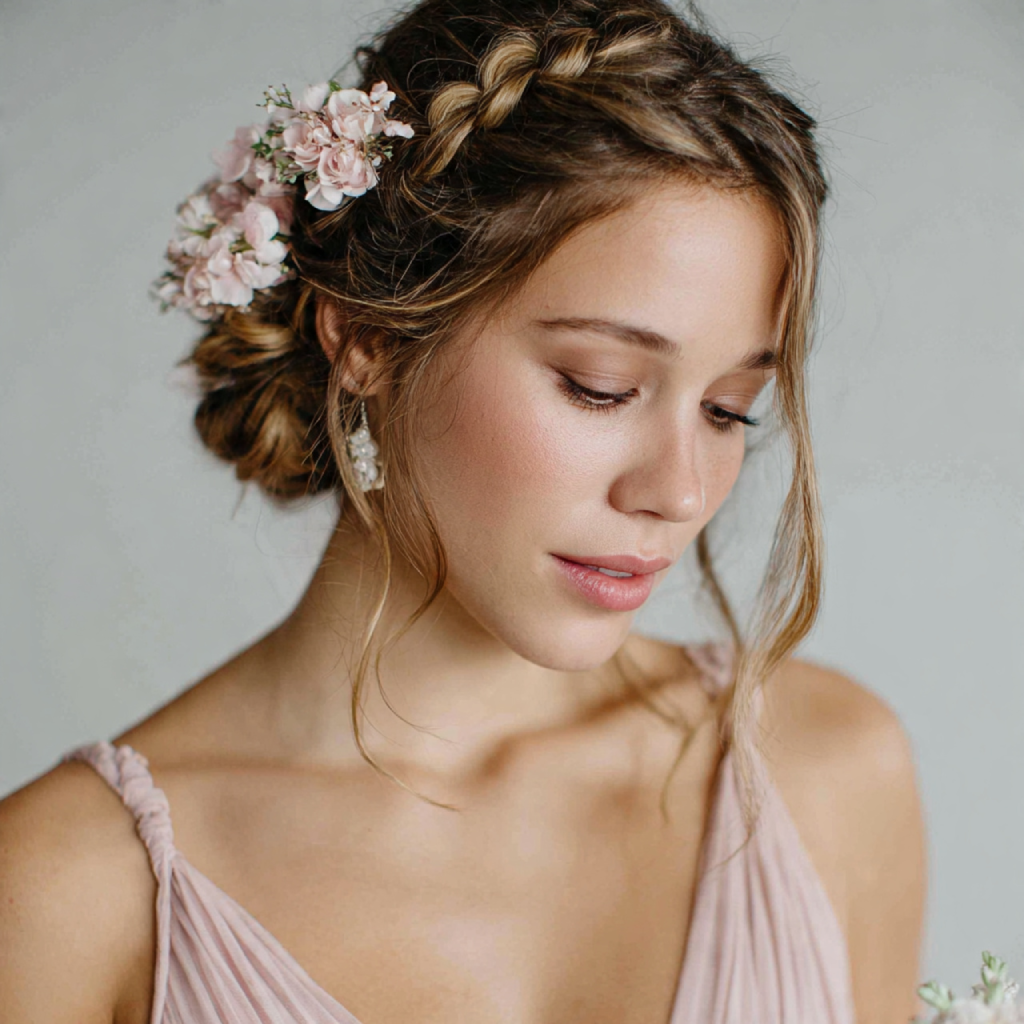 18 Romantic Dusty Pink Wedding Ideas for an Elegant Celebration 13 Dusty Pink Hair and Makeup