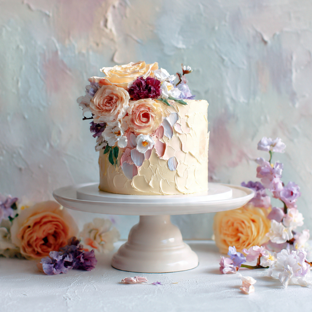 Floral Cascade Small Wedding Cakes