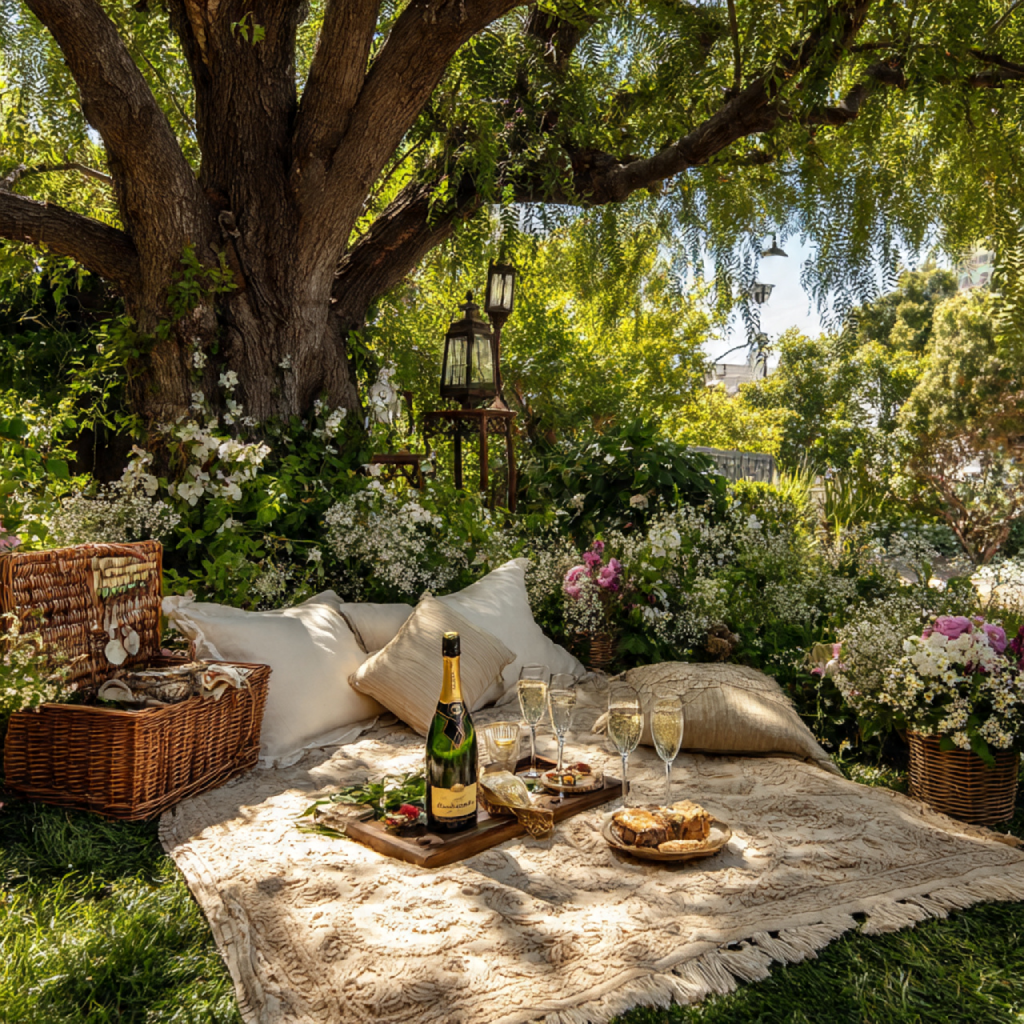 Garden Champagne Picnic