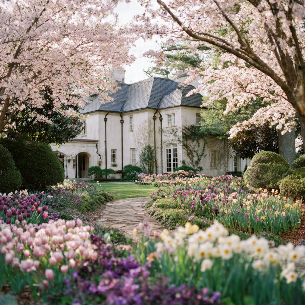 16 Elegant Spring Wedding Venue Ideas for Every Couple’s Style 2 Garden Estate with Blooming Borders