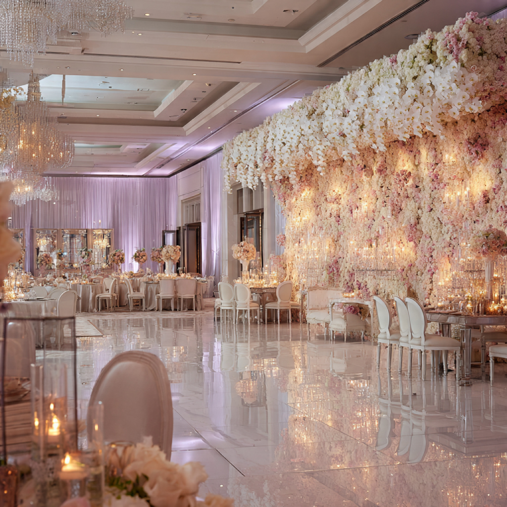 Garden Romance Floral Arch Wall