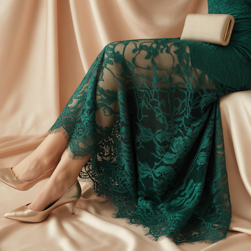 Hunter Green Lace Beauty