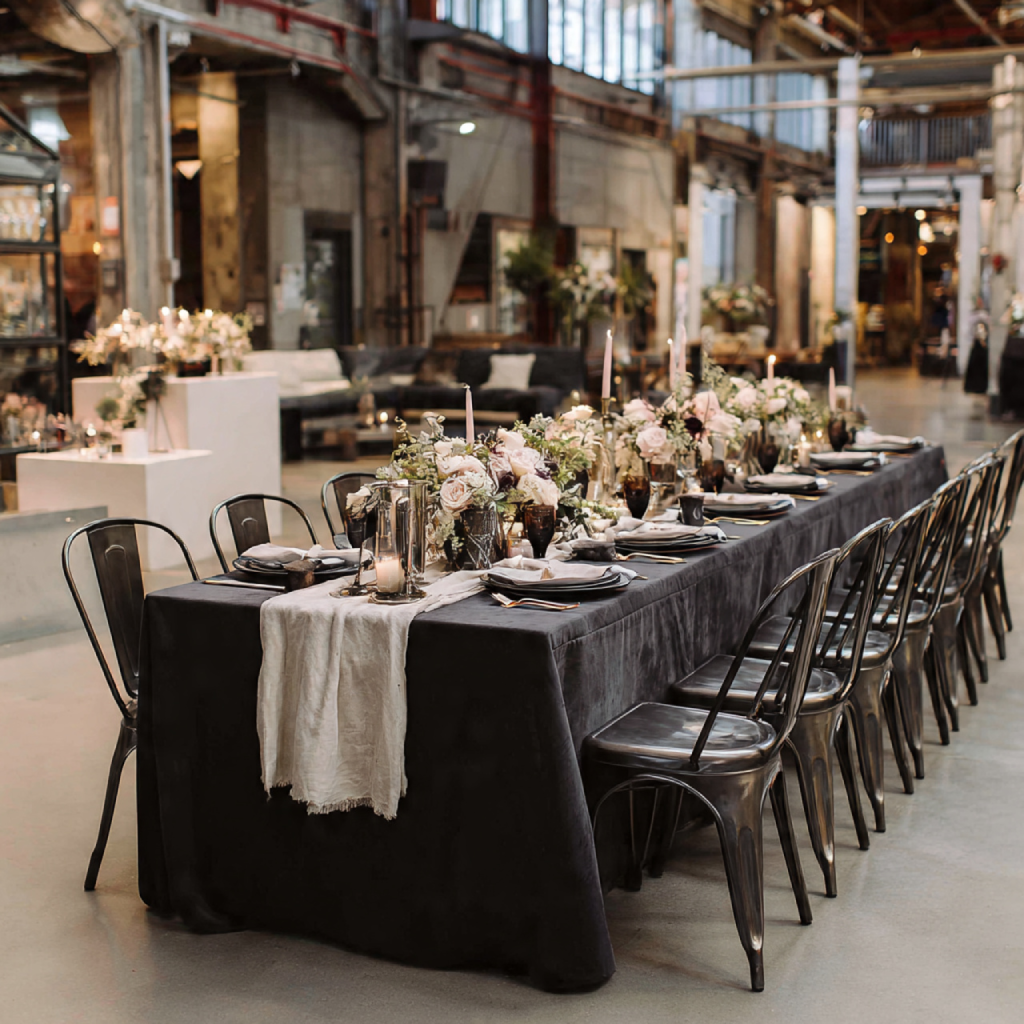 Industrial Chic with Metallic Accents