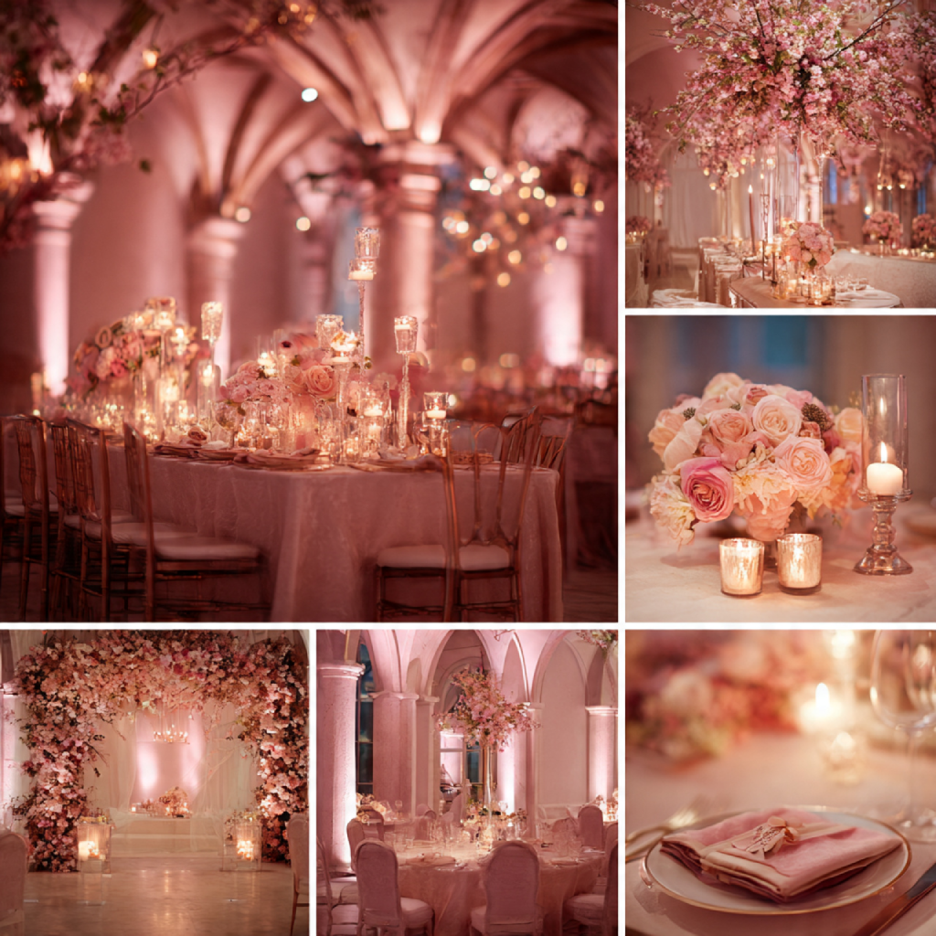 18 Romantic Dusty Pink Wedding Ideas for an Elegant Celebration 14 Lighting Dusty Pink Wedding Ideas