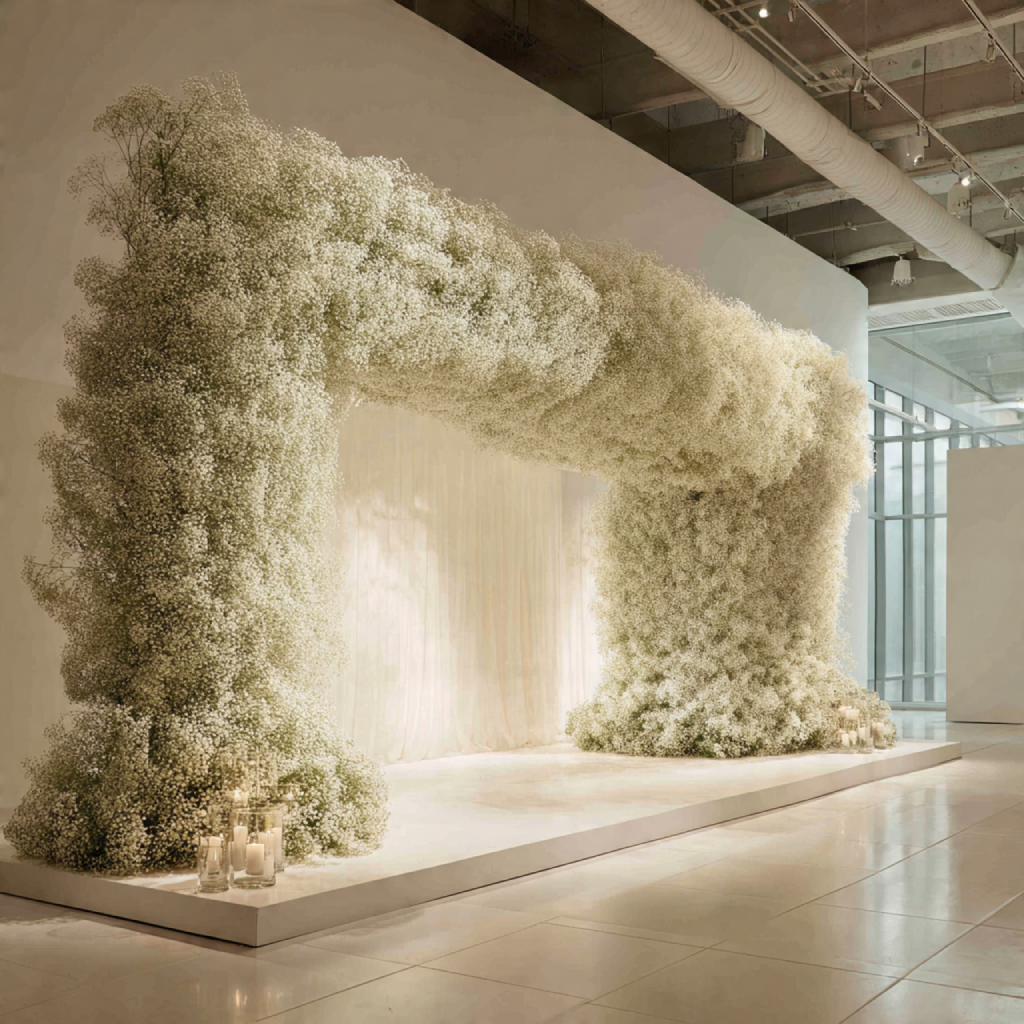 Luxury Orchid and Rose Combination Wall