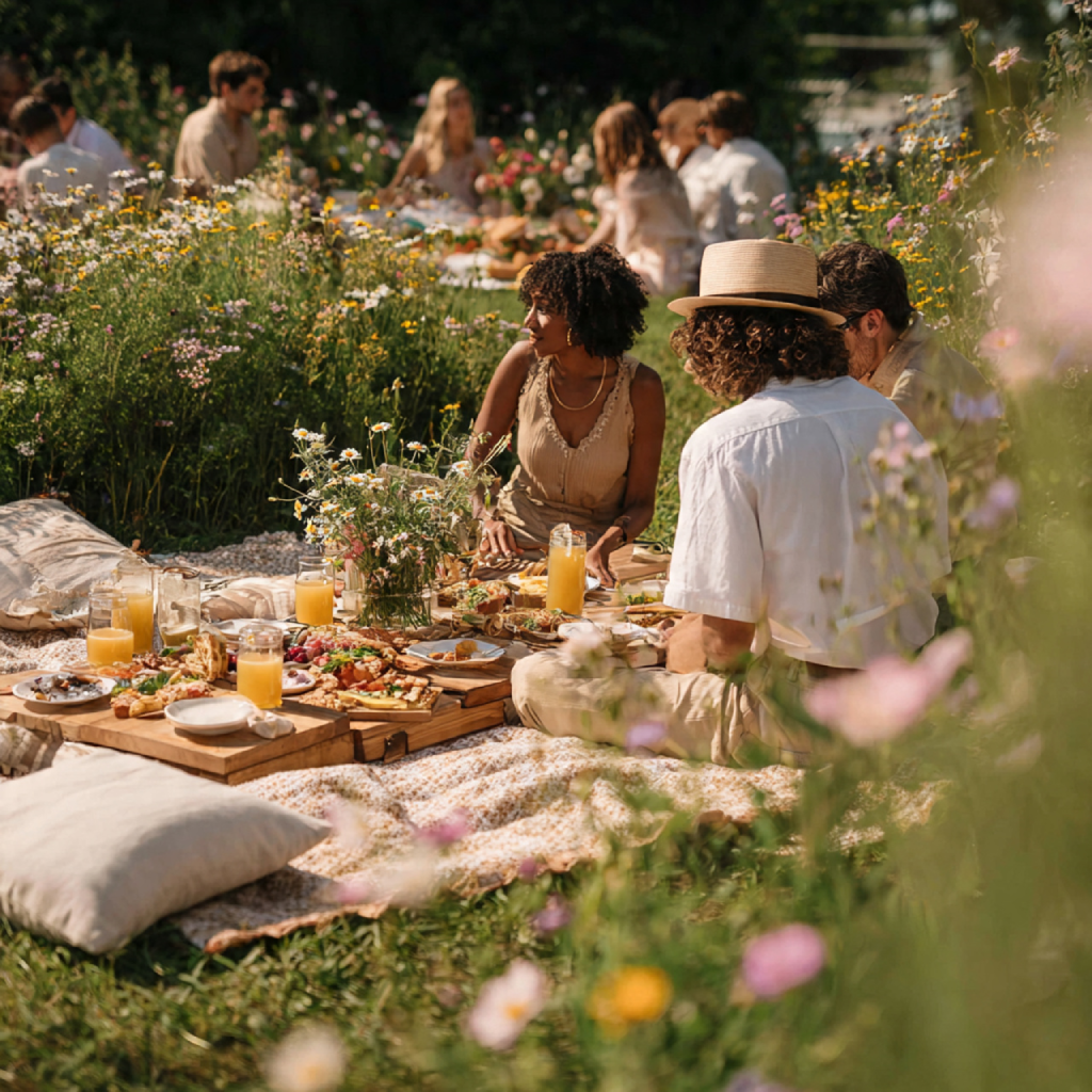 Meadow Magic Picnic-Style Spring Wedding Brunches