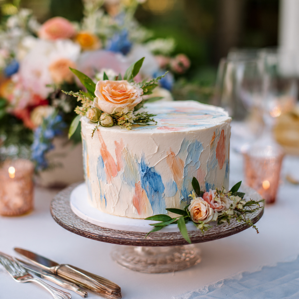 Minimalist White Small Wedding Cakes