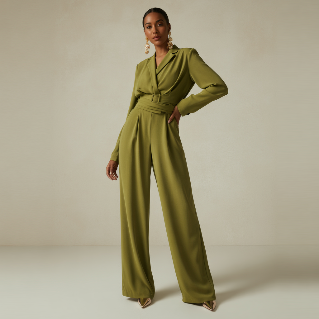 Olive Green Jumpsuit Statement