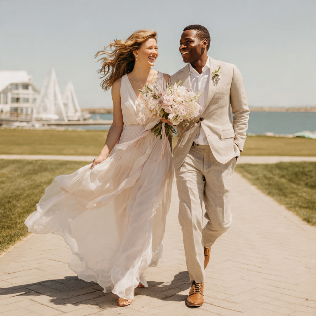 Opt for Light and Airy Wedding Attire