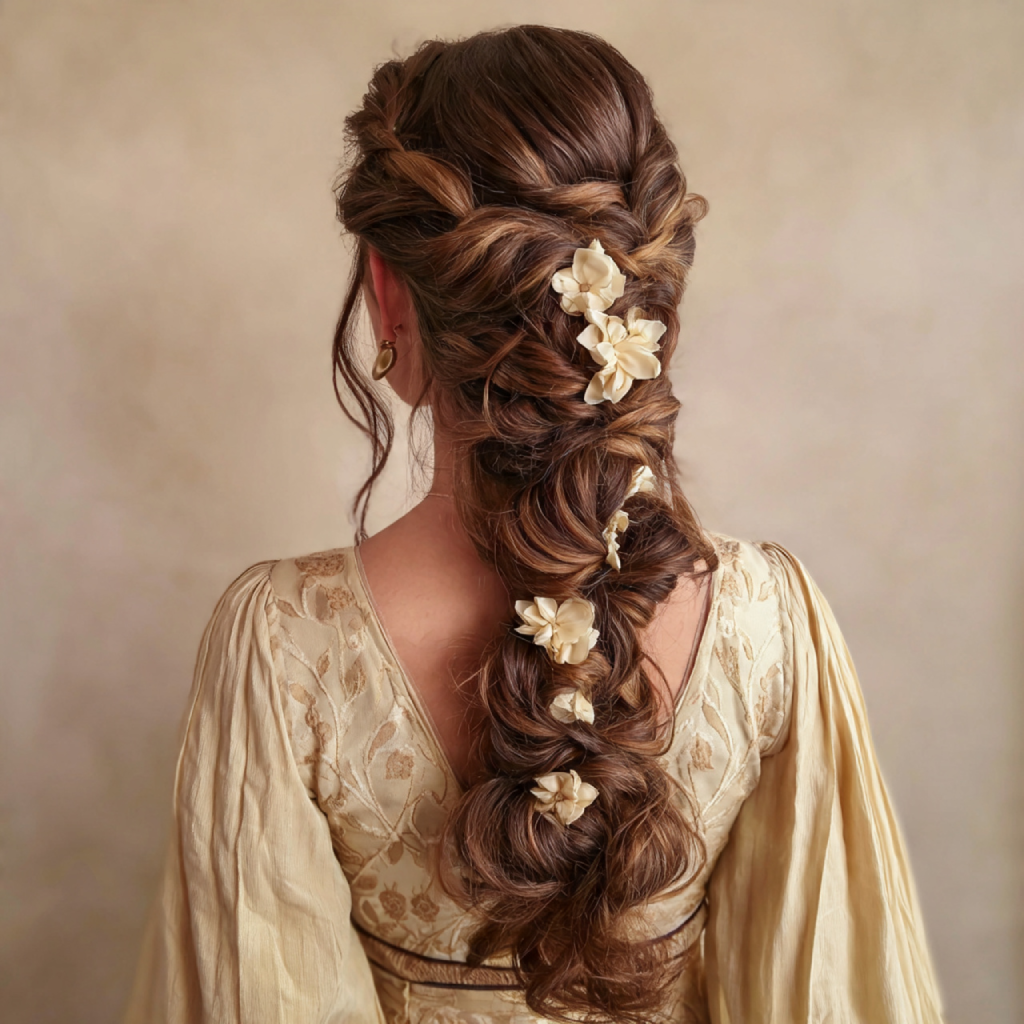 Ponytail with Twists and Petals
