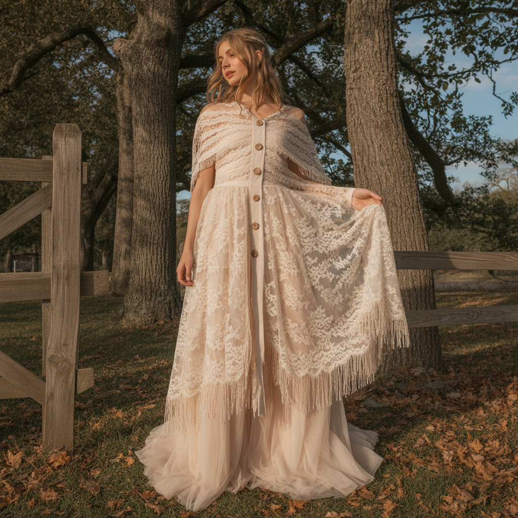 Romantic Lace with Woodsy Charm