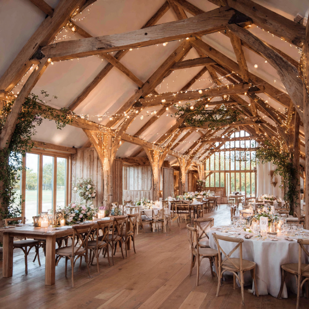 16 Elegant Spring Wedding Venue Ideas for Every Couple’s Style 5 Rustic Barn in the Countryside Surrounded by Greenery