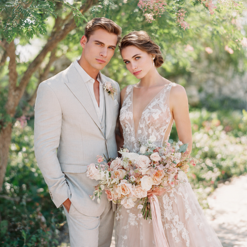 Spring-Inspired Bridal Attire