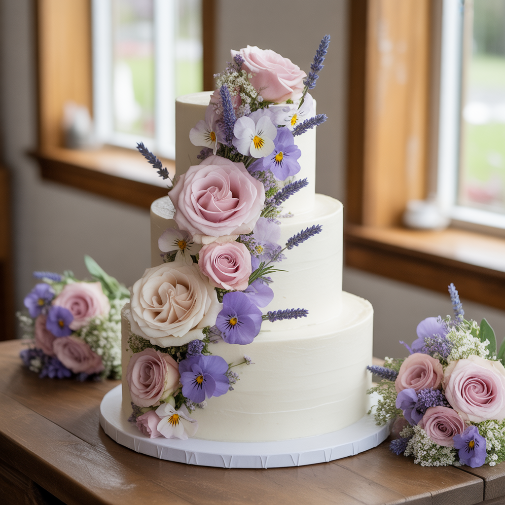 Statement Floral Cake Décor