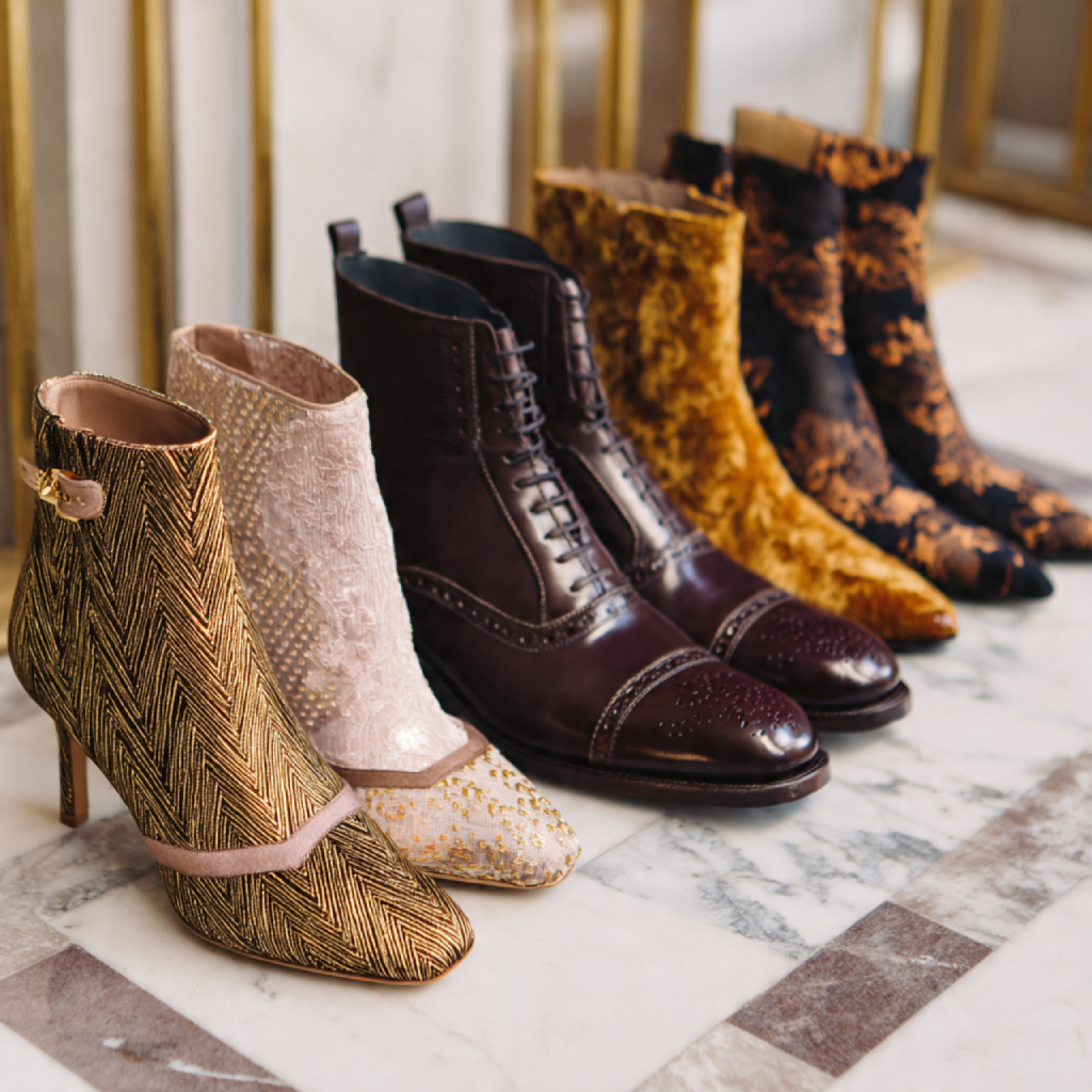 Statement Footwear and Layered Hosiery