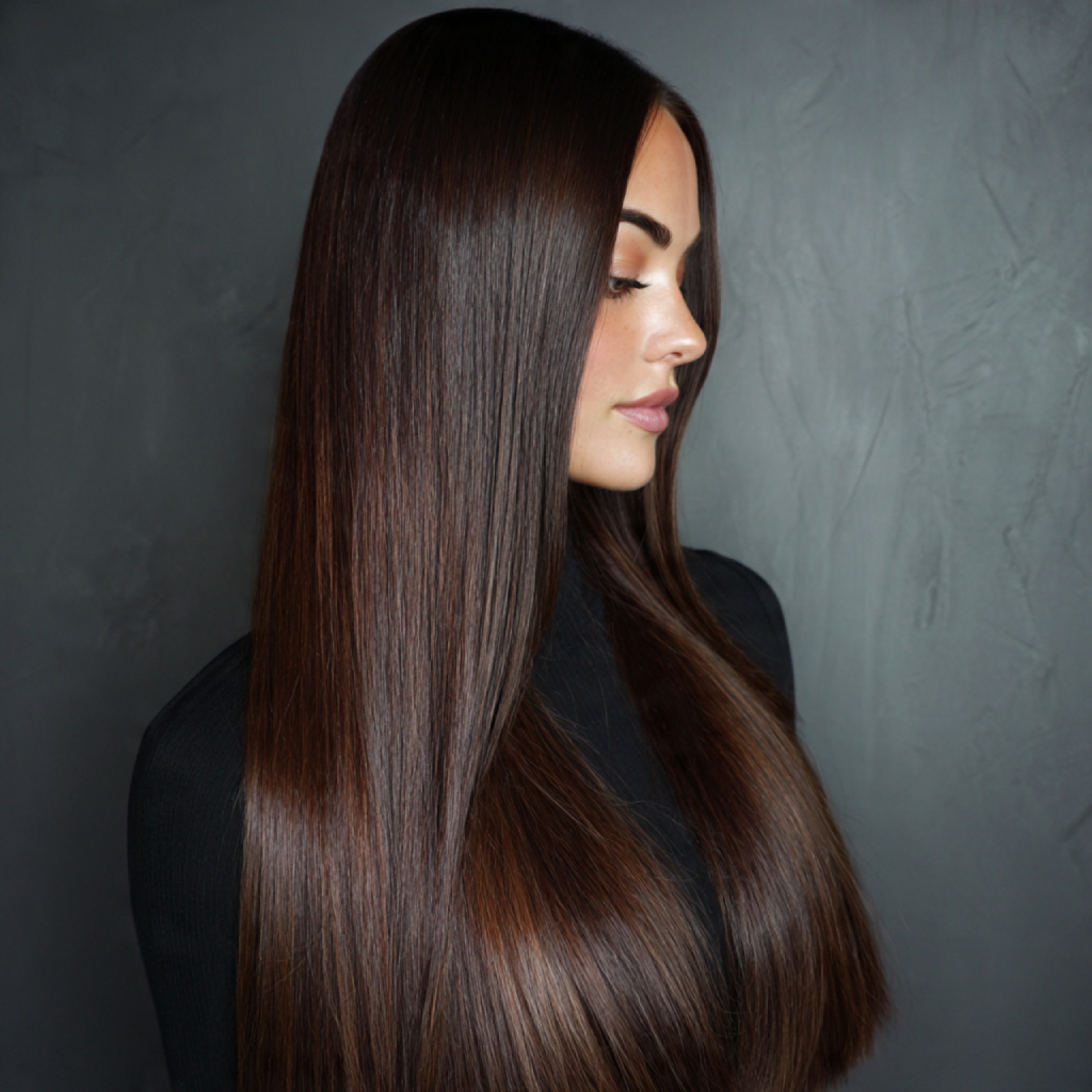 Straight and Sleek with Botanical Simplicity