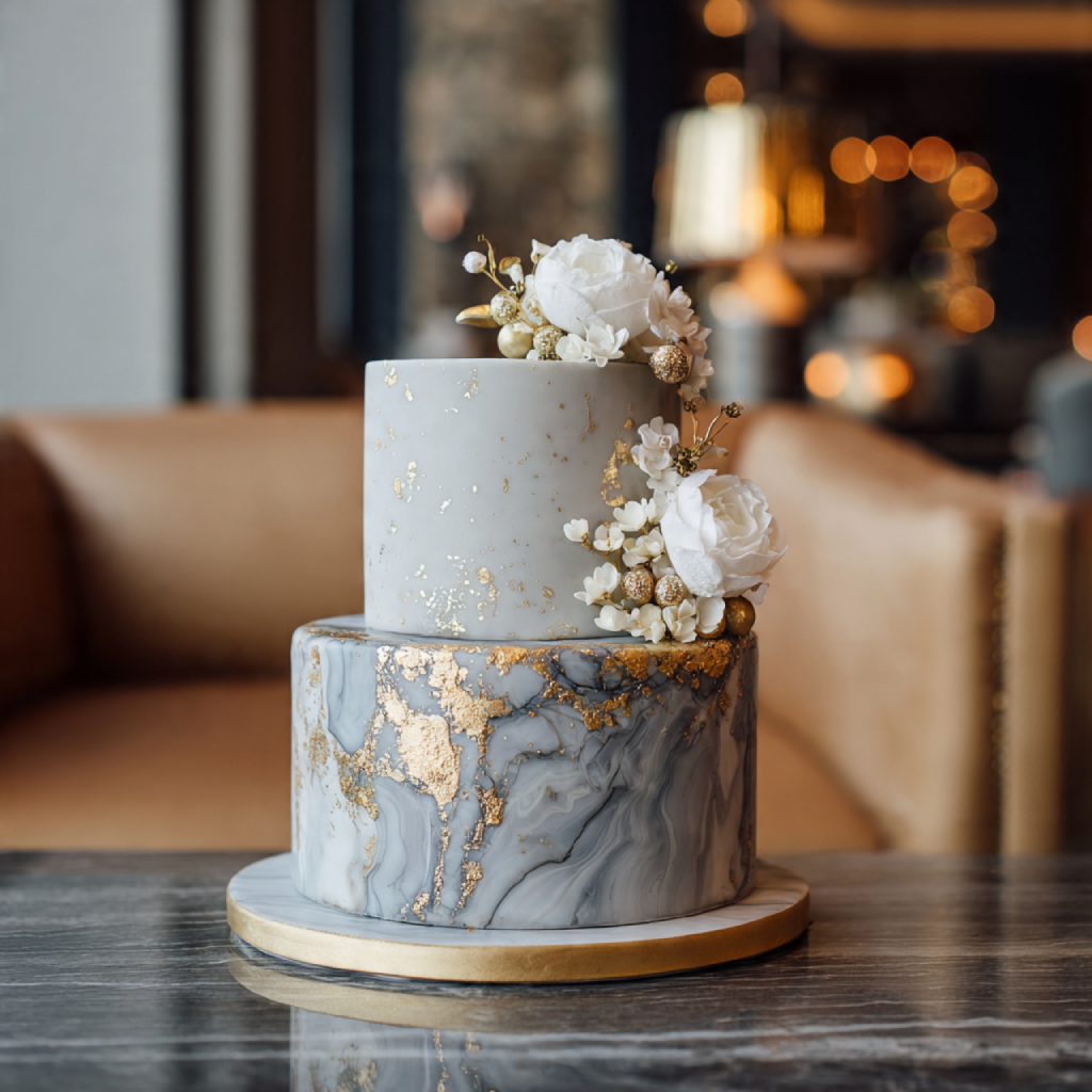 Textured Buttercream Small Wedding Cakes