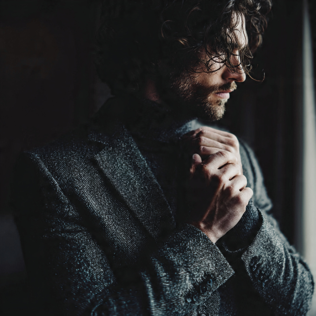 Turtlenecks and Textured Layers for Men