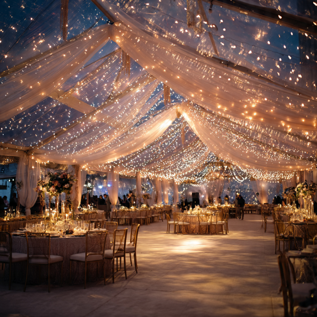 Twinkling Lights on Canopies and Tents