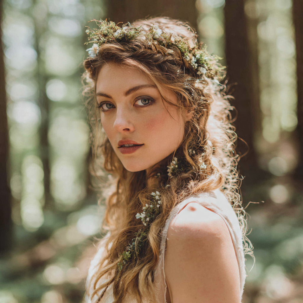 Twisted Crown with Moss-Inspired Textures