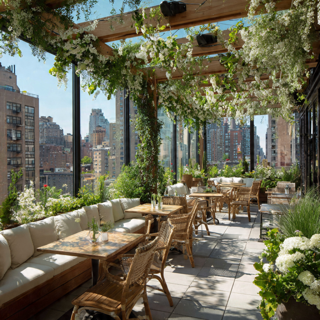 16 Elegant Spring Wedding Venue Ideas for Every Couple’s Style 16 Urban Botanical Roof Garden or Sky Garden Venue