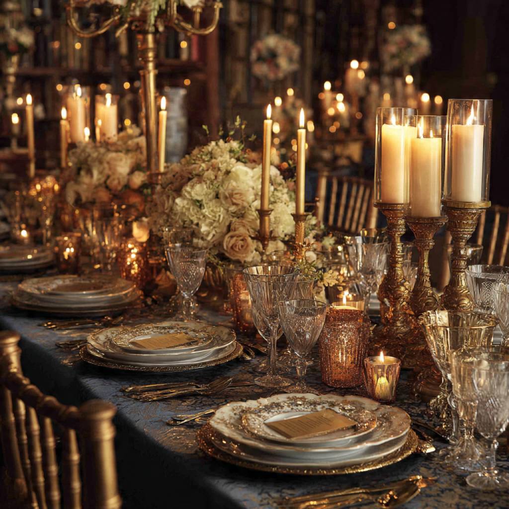 Vintage Glamour with Gilded Touches