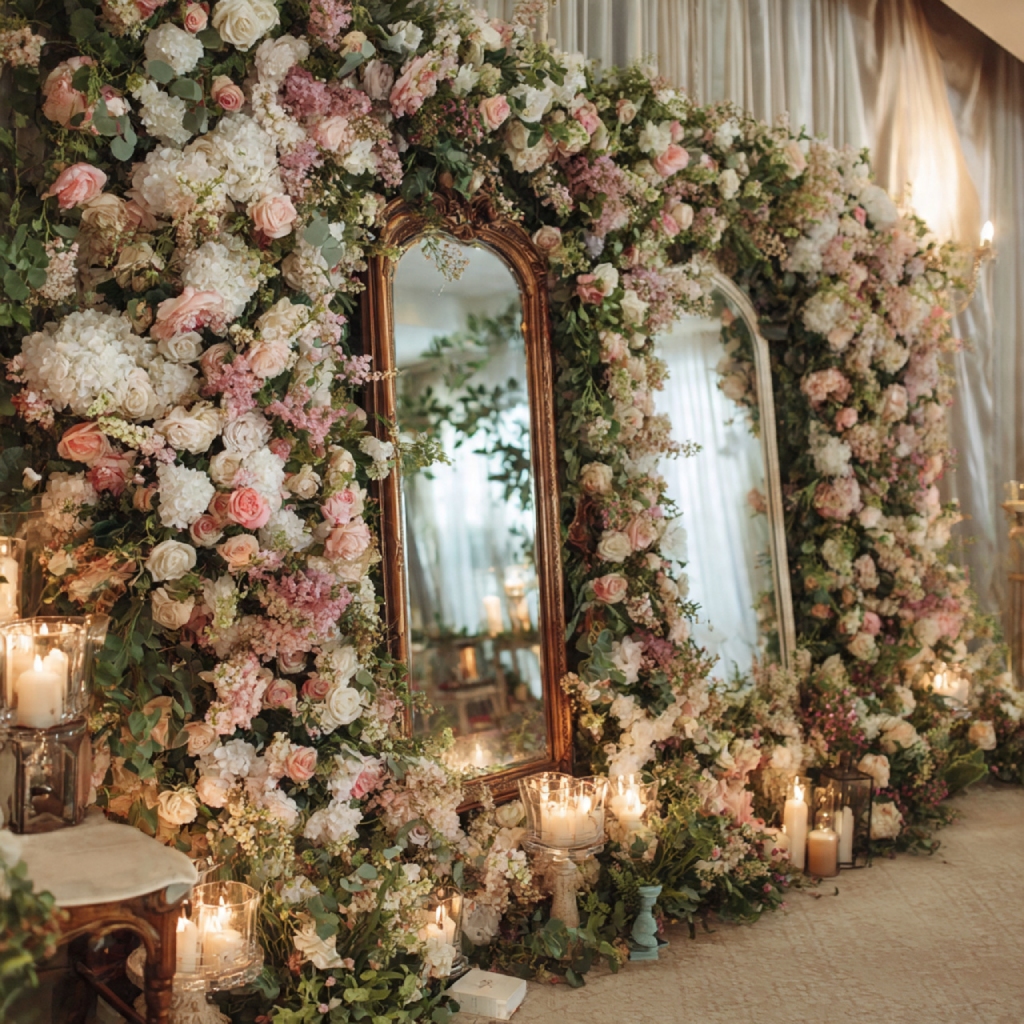 Vintage Pastel Flower Wall