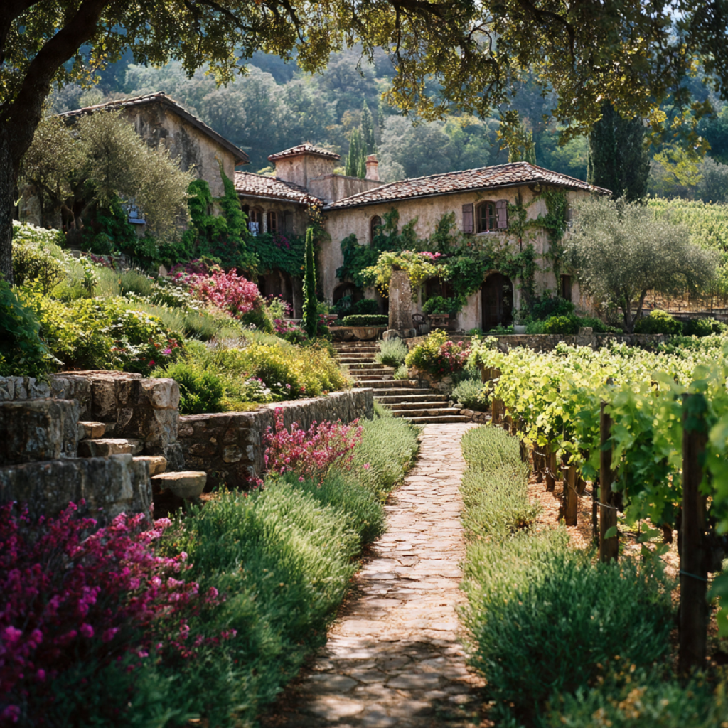 16 Elegant Spring Wedding Venue Ideas for Every Couple’s Style 15 Winery Estate with Terraced Gardens and Spring Plantings