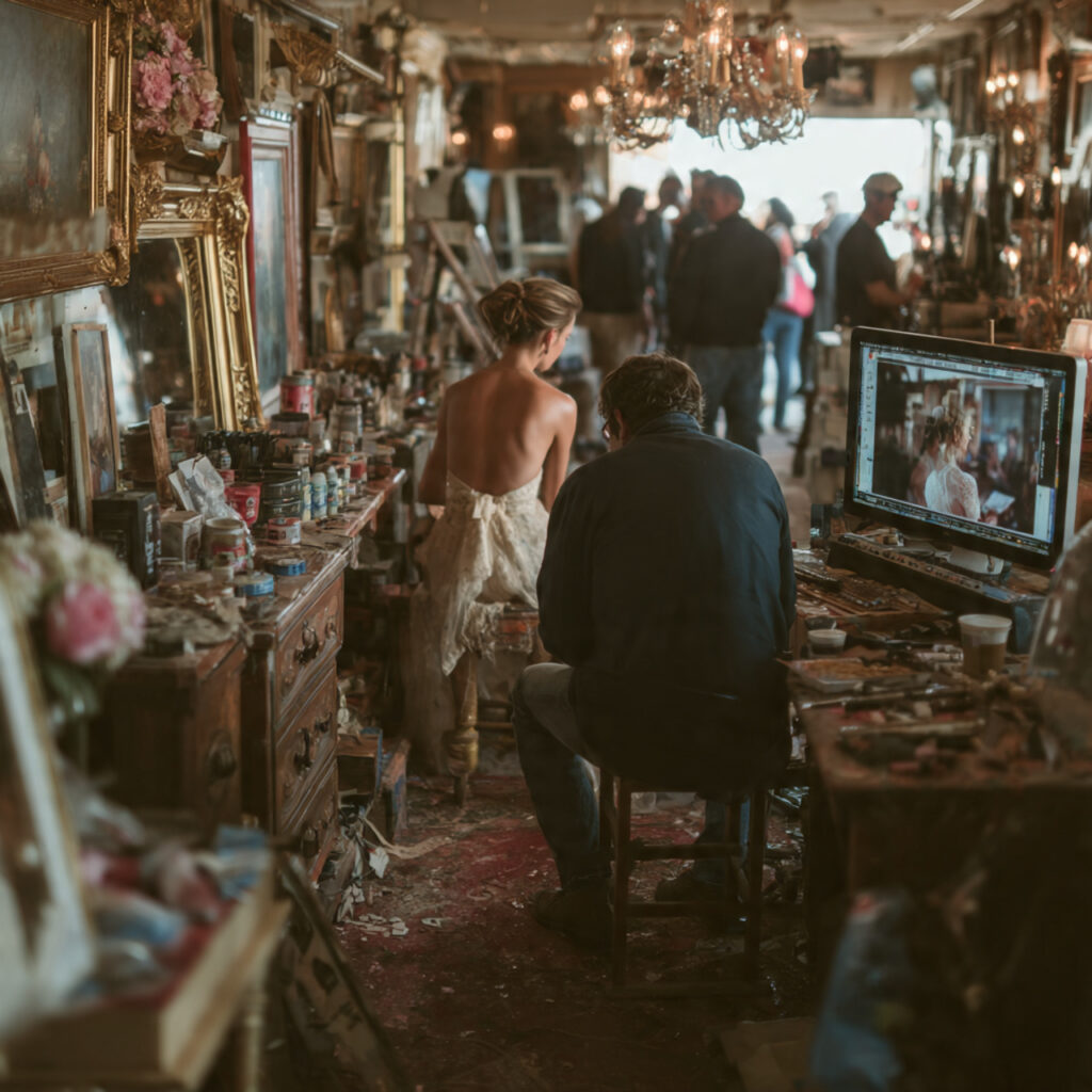 a behind the scenes moment of vendors resolving a