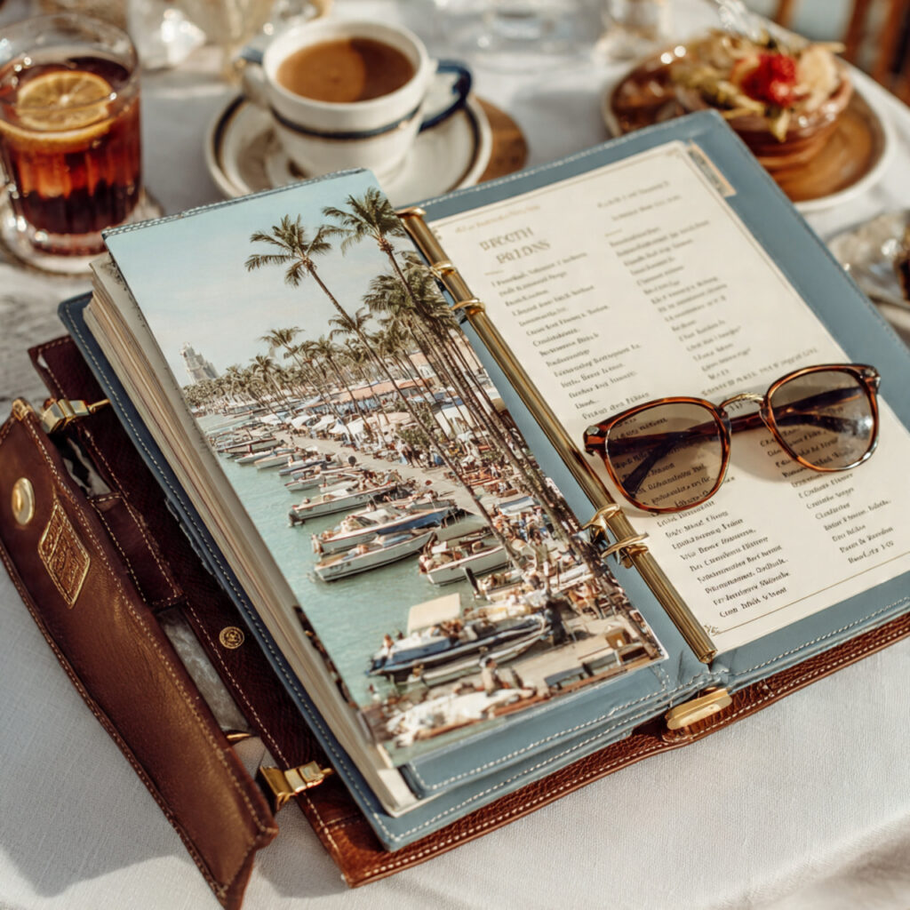 a binder section for honeymoon planning including