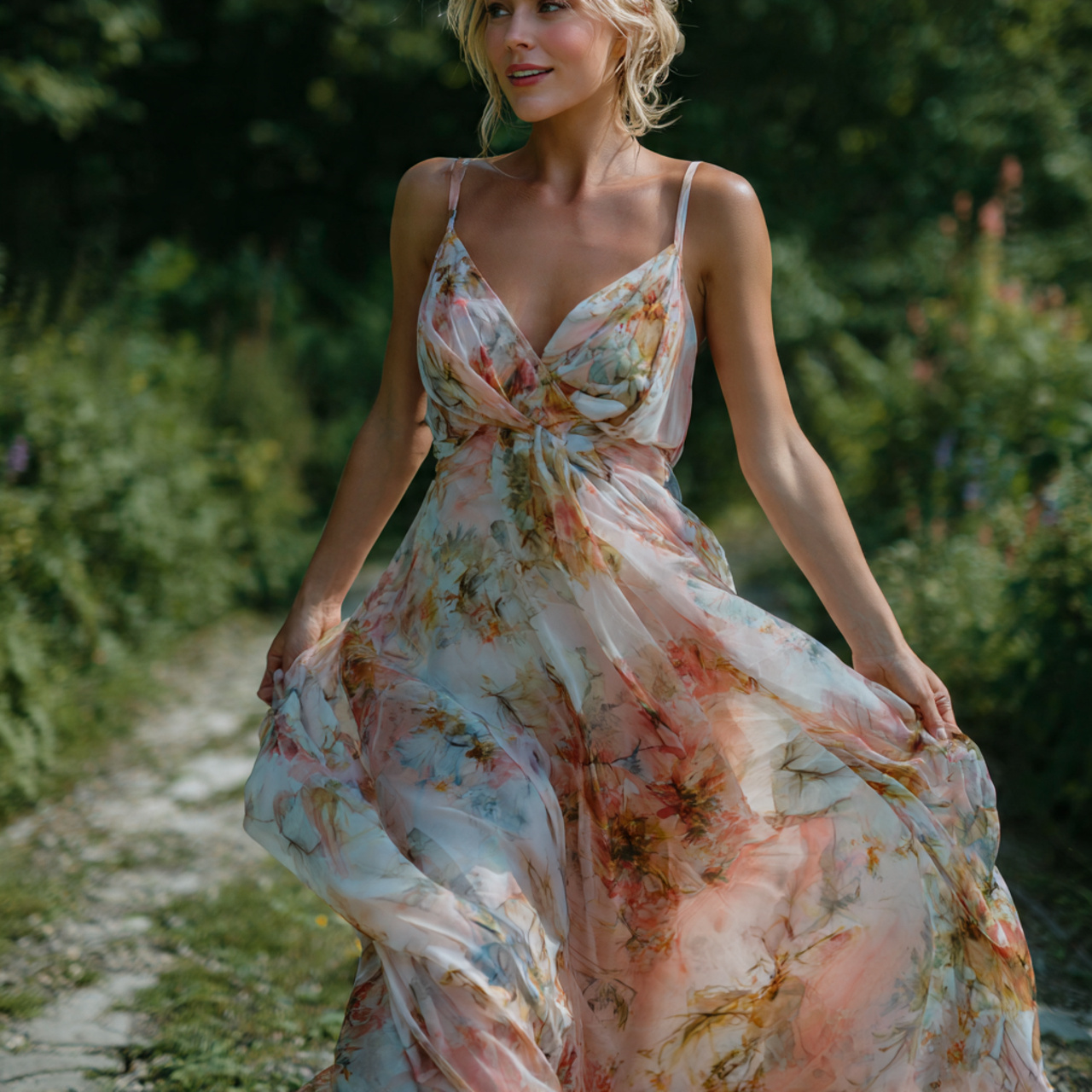 Flowing Maxi Dresses for Garden Weddings