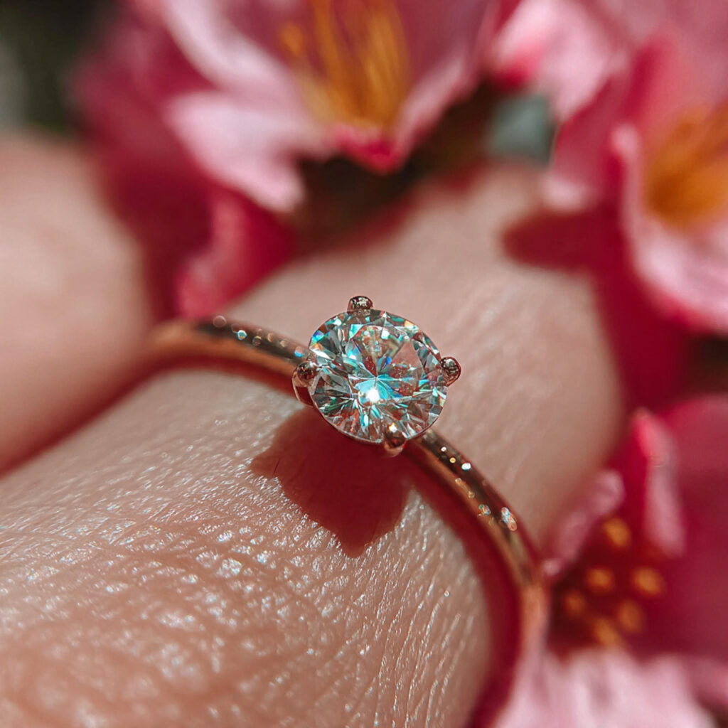 a detailed macro shot of a diamond