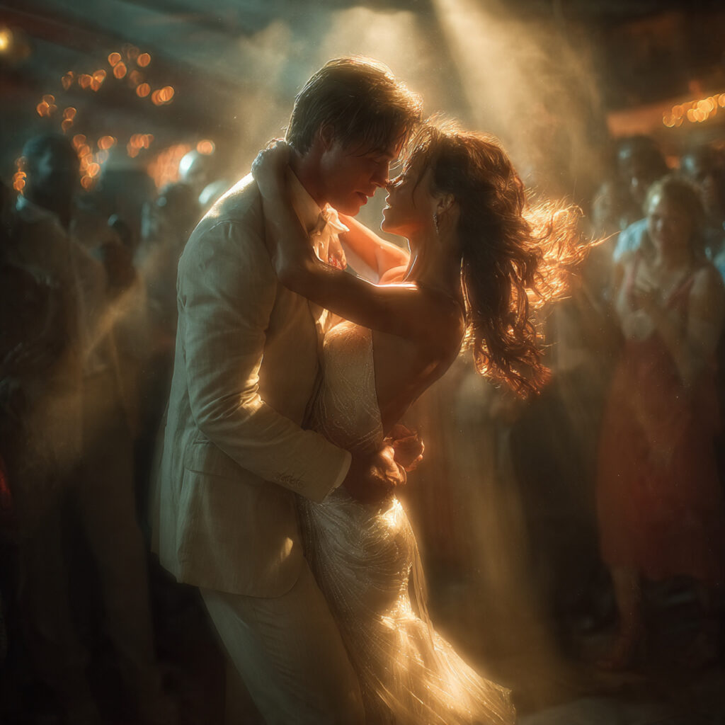 a dramatic moment of a grown up