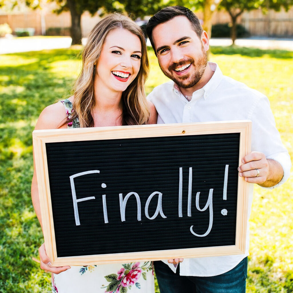 a funny photo of a couple holding