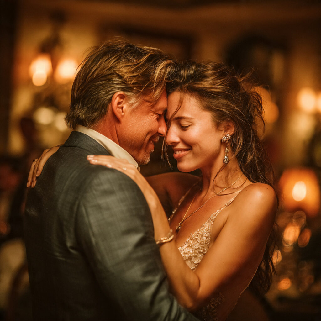 a grown up brother and sister sharing