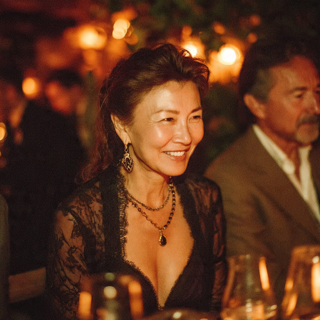 a mother mingling with guests at the