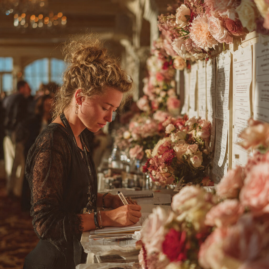 a planner assisting at a live wedding