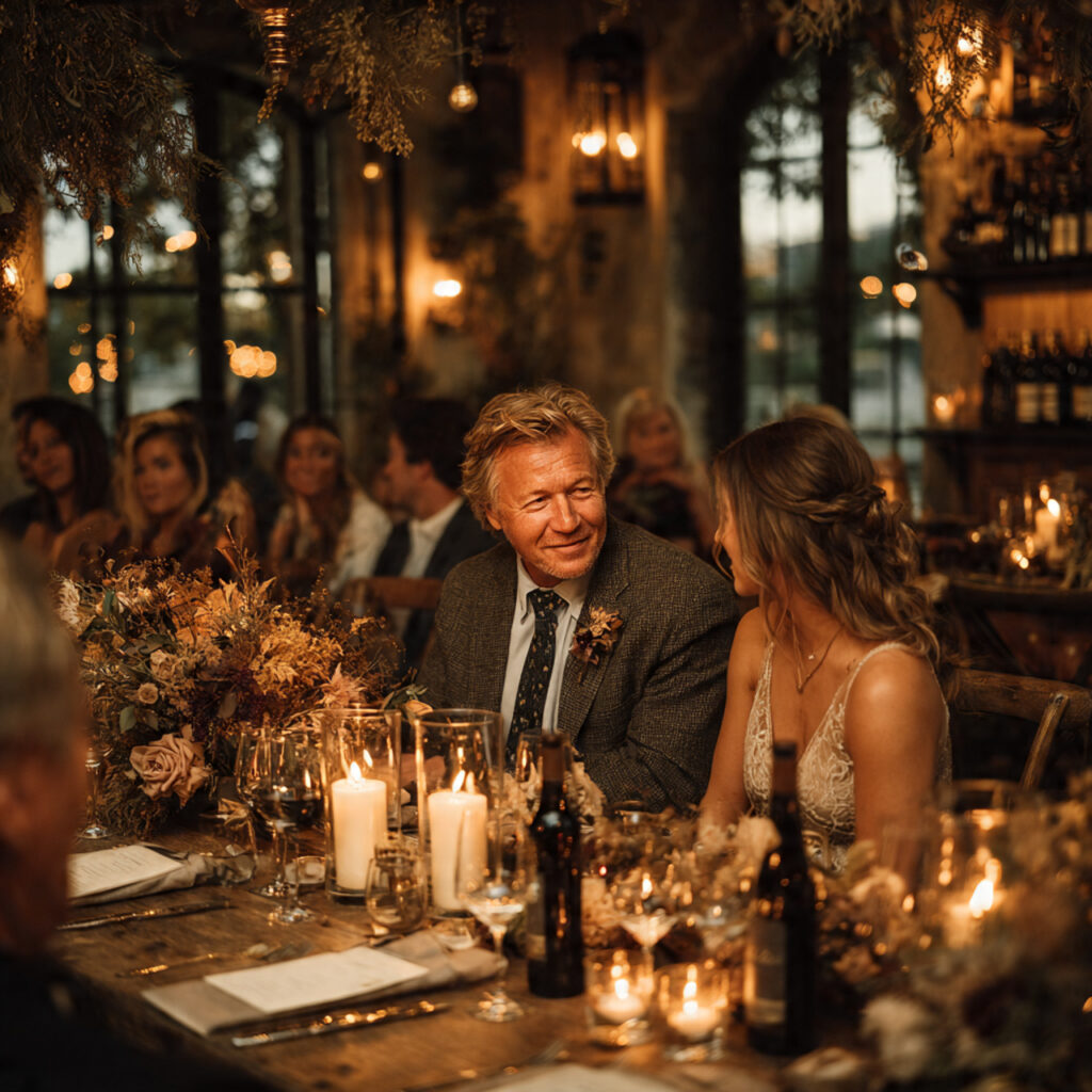 a small gathering of close family and