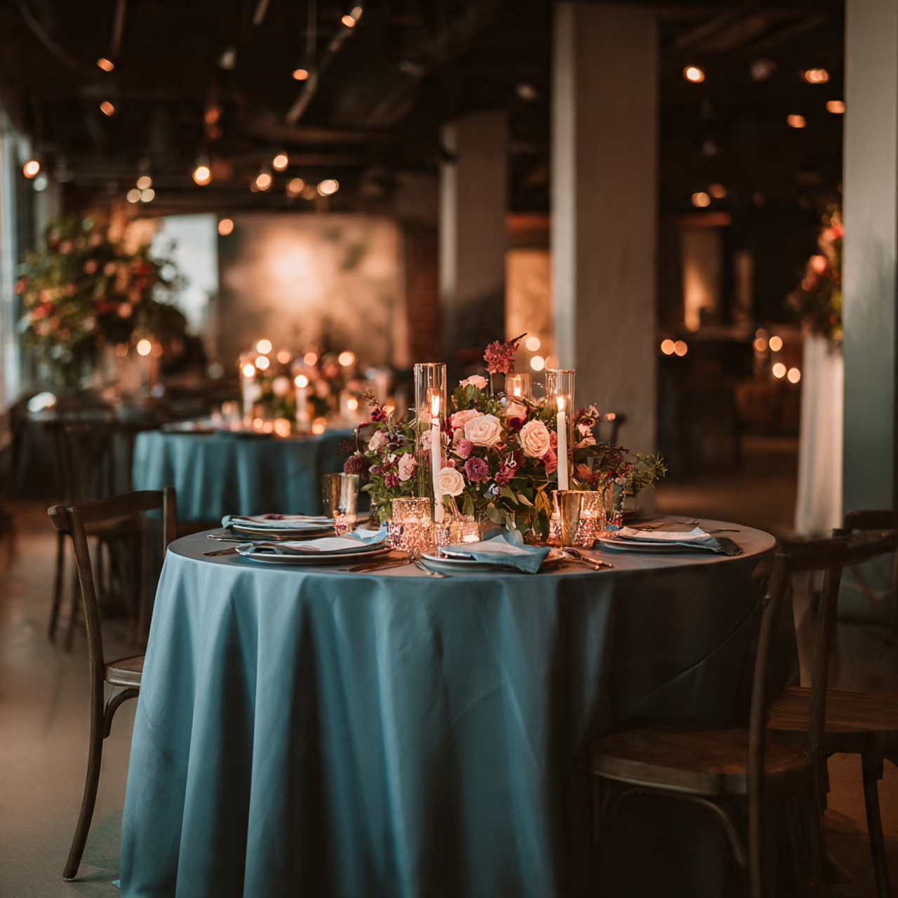 Moody Teal and Mauve November Wedding Colors