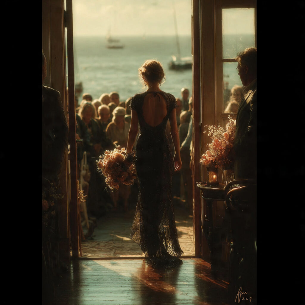 a symbolic moment mother watching the newlyweds