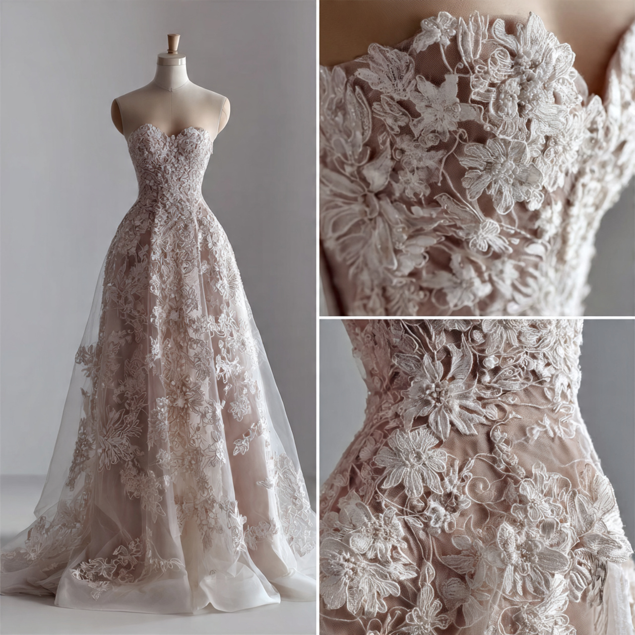 Wedding Dress Too Small :20 Stress-Busting Alteration Strategies and Essential Guide to Fix Instantly 12 Using creative lace appliqués to hide expansions