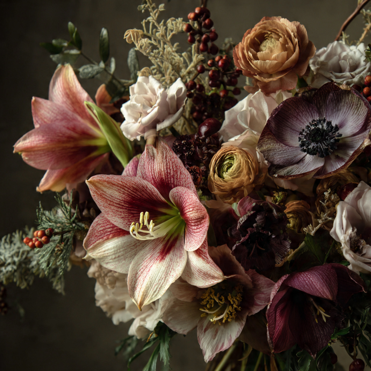 Rich Seasonal Bridal Bouquets