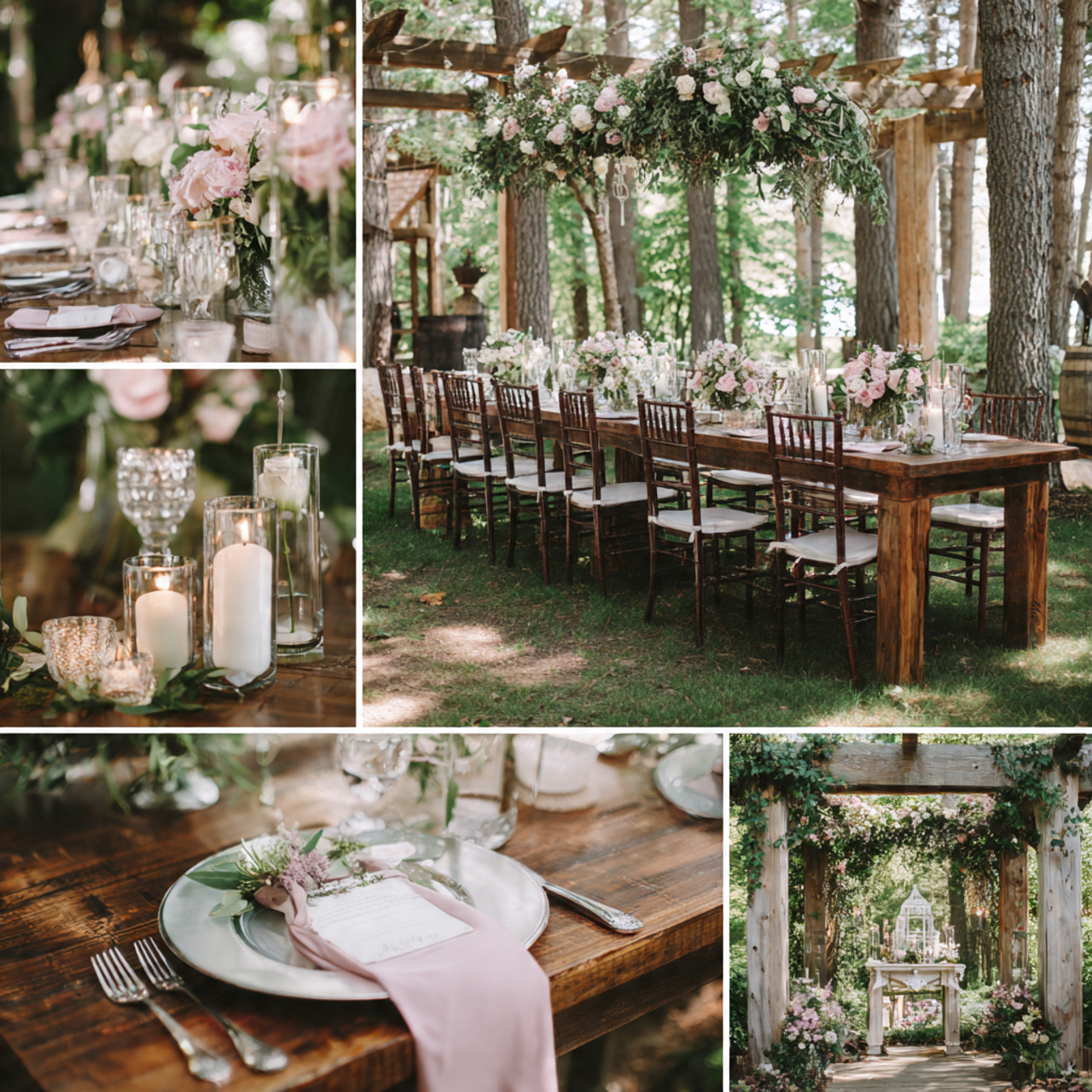 Chocolate Brown and Blush Pink