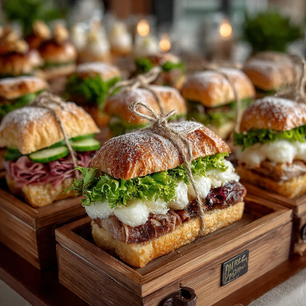 17 Delicious Cocktail Hour Food Ideas to Elevate Your Event 12 assorted mini sandwiches cucumber roast beef