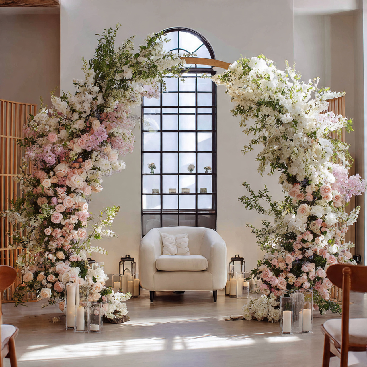 Wedding Arch ideas: 20 Breathtaking Ideas That Add Instant Magic to Your Day 13 Asymmetrical Arch