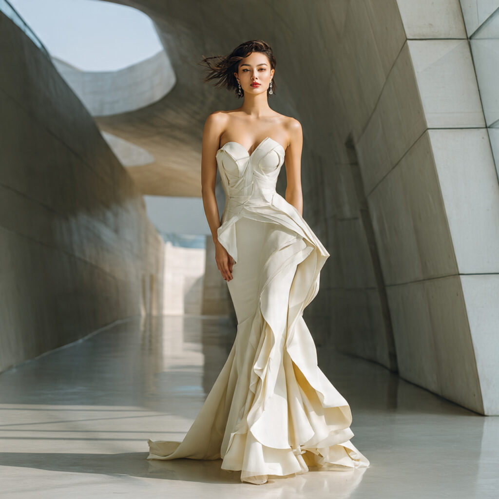 21 Best Dream Wedding Ideas Dresses to Inspire Your Look 9 avant garde sculptural bridal gown with asymmetric folds